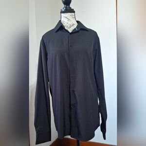 Nautica Slim Fit Black Shirt with Navy Labels
